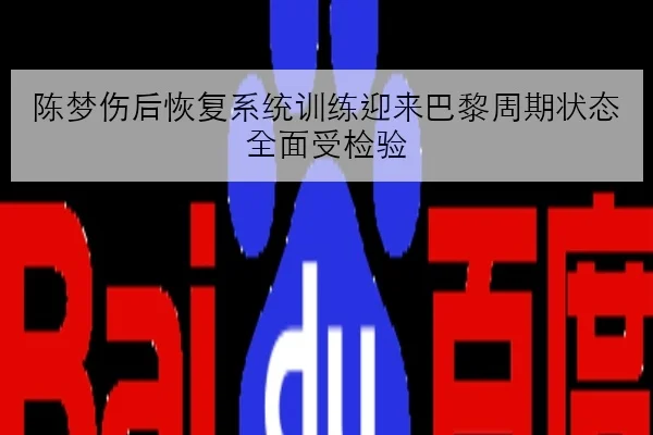 陈梦伤后恢复系统训练迎来巴黎周期状态全面受检验